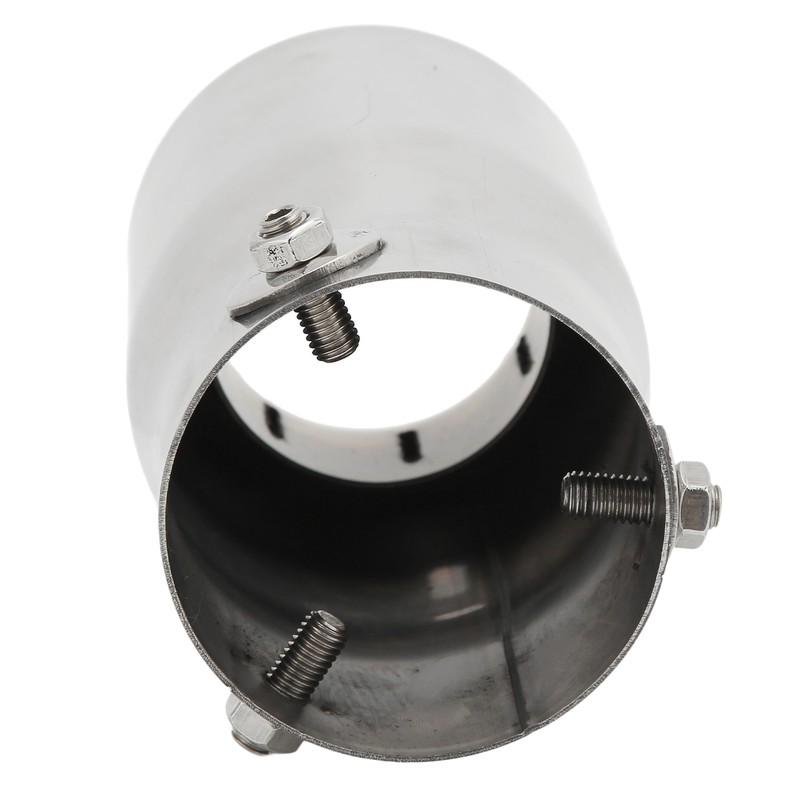 Exhaust Muffler 76mm/2.99in Mirror Polishing Stainless Steel Rear Muffler Exhaust