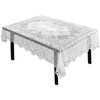 Juvale Rectangular Lace Tablecloth, Elegant Afternoon Tea Table Cloth, White,