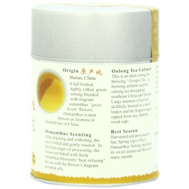 The Tao of Tea, Osmanthus Oolong Tea, Loose Leaf, 2.5 Ounce Tin