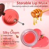 4 unidades de bálsamo labial de abeja, máscara de labios,
