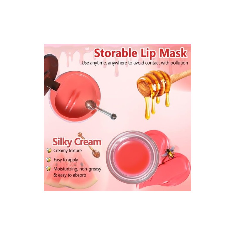 4 unidades de bálsamo labial de abeja, máscara de labios,