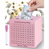 Money Saving Box, Unbreakable Piggy Bank for Adults Save $5,050