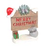 PMS International Merry Sign, Christmas Colour Red, Green, White, 9.5cm