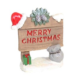 PMS International Merry Sign, Christmas Colour Red, Green, White, 9.5cm x 7cm