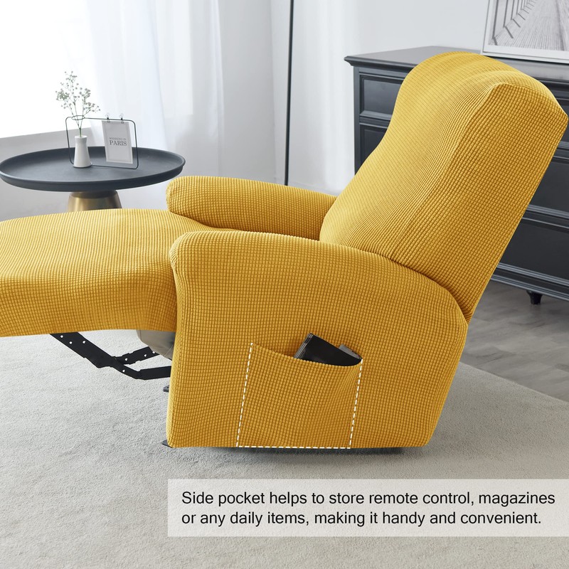 Funda elástica para sillón reclinable, 4 piezas, funda gruesa para
