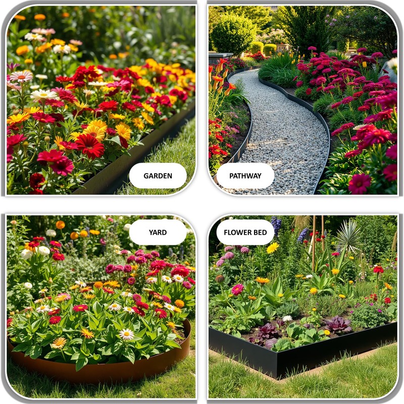20ft (6-Pack) Cor-Ten Steel Landscape Edging – 40" x 8"