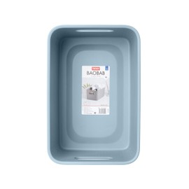 Tatay Storage Box Baobab, 5L Capacity, Polypropylene, BPA free, Mist Blue . Measures 18.1 x 27.2 x 13 cm