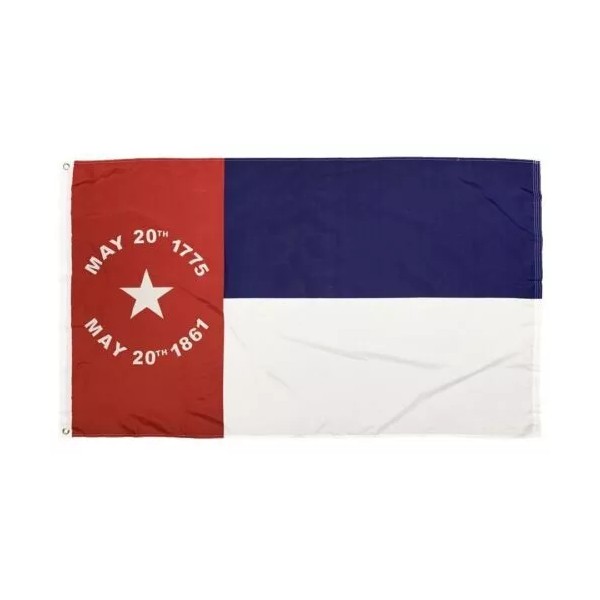 RFCO North Carolina Republic Flag 3x5 - Printed 100D SPUN
