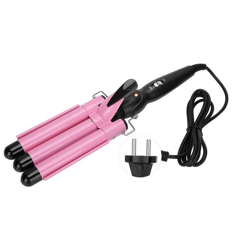 3 Barrel Curling Iron Wand Adjustable Hair Curler Waver Crimper