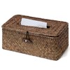 Rectangle Wicker Tissue Box Cover, Natural Seagrass Tissue Box Holder