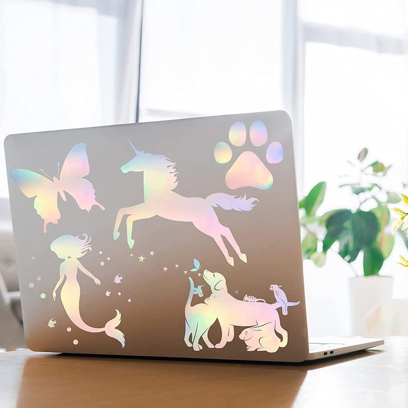 Wonninek 30 Sheets A4 Holographic Paper Sticker, Printable Waterproof Sticker