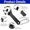Chumia 3 Pieces Mini Adjustable Wrench Set, Black Spanner with