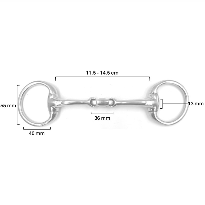 Equine Smile ES0097 ErgoBit Olive Head Bit Double Broken Stainless