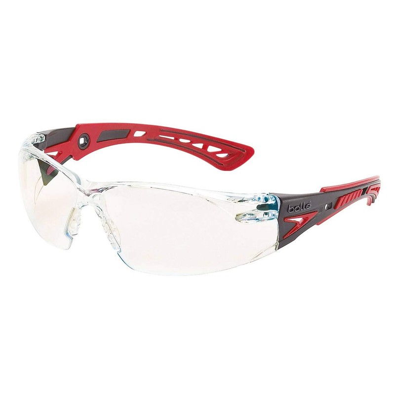 bollé SAFETY Rush+ Goggles, 4-Piece Set, (Goggles, Gasket Kit, Pouch,