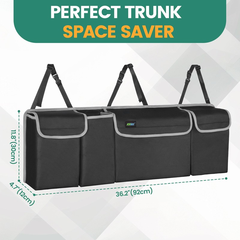 JOYSKY Car Trunk Organizer for SUV, Backseat Hanging Trunk Organizer