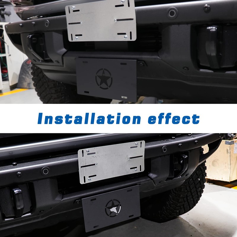 Front License Plate Frame for Ford Bronco 2021-2024 Aluminum Alloy