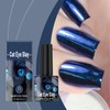 Esmalte de uñas magnético azul negro | Efecto ojo de