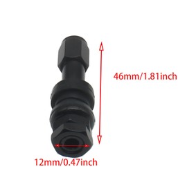 OZXNO VS43 TR43E Tubeless Clamp-in Valve Stems Aluminum Black Tire Bolt-in Valve Stems (4pcs)