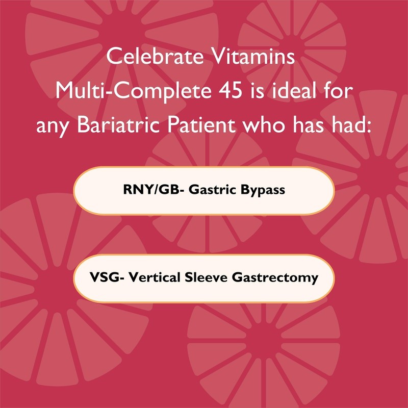 Celebrate Vitamins Multi-Complete, 45mg Iron – Daily Bariatric Multivitamin for