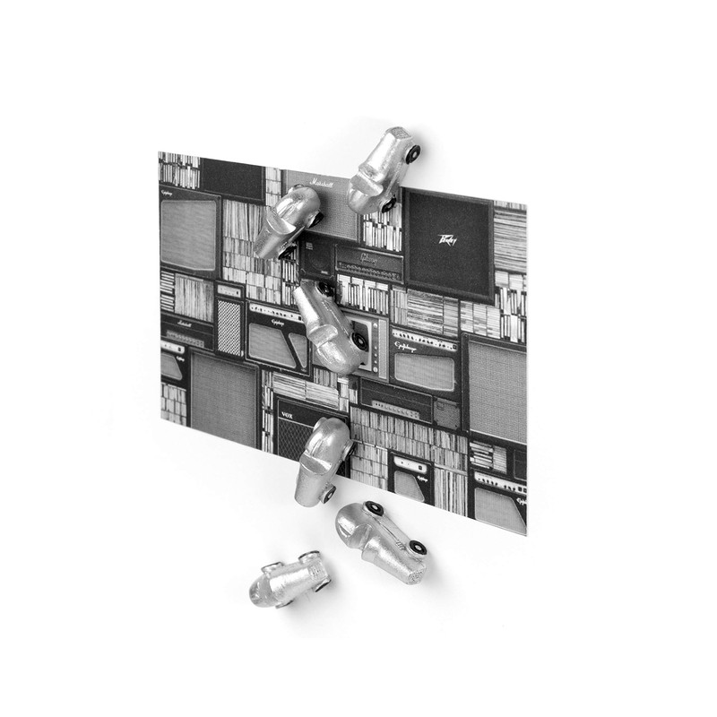 Trendform® Magnets Race CAR, Set of 6, Silver/Black