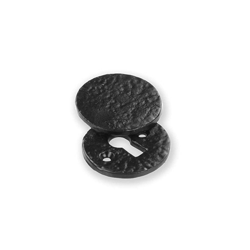 Antique Black Cast Iron Escutcheon Plates Keyhole Cover Key Hole