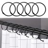 Pack of 24 Shower Curtain Rings, Shower Curtain Hooks, Rustproof