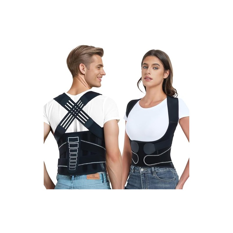 Corrector de Postura para Hombres y Mujeres,Corrector de Espalda,Tamaño Ajustable,Transpirable,Corrección
