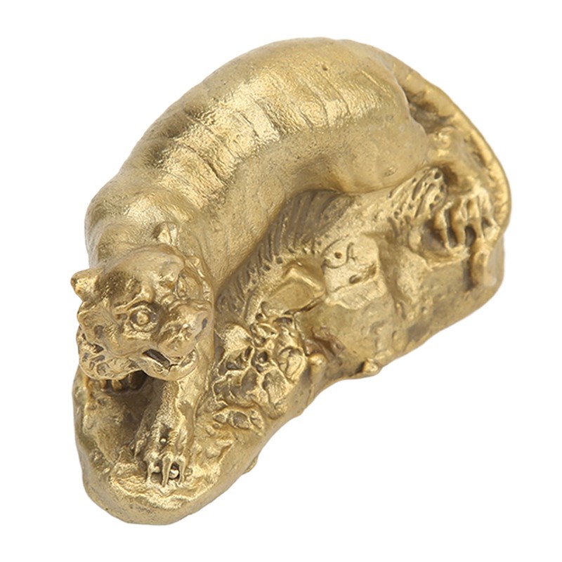 Brass Tiger Statue Ferocious Tiger Durable Brass Rustproof Durable Sturdy