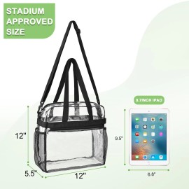 Oraben Clear Bag for Stadium Events 12x6x12 Clear Tote Bag for Women with Removable ...