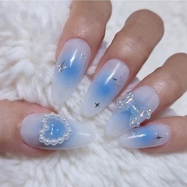 Blue Cheek Handmade Nail Tips - Ballerina / 블루치크 수제네일팁 - 발레리나