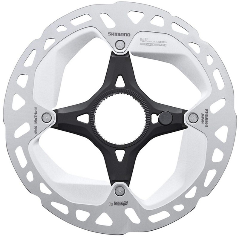 Shimano STEPS RT-EM810 Steps rotor with inernal lockring, Ice Tech,