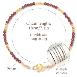 XSDSLS 2mm Bracelet for Women Natural Beabed Bracelets Natural Stone Beaded Bracelets Crystals Beabed Bracelets Birthdays Gifts for Women Girls Girlfriend (African Pine)