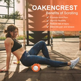 Fascia Roller with 3D Texture Massage, Foam Roller Massage, Massage Roller, Fitness Roller, Sports Roller to Relieve Muscle Tension, for Back, Spine, Back, Legs, 30 x 8 cm (Orange)