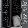 2 Pcs Locker Magnetic Wallpaper Basketball Court Black 12" x