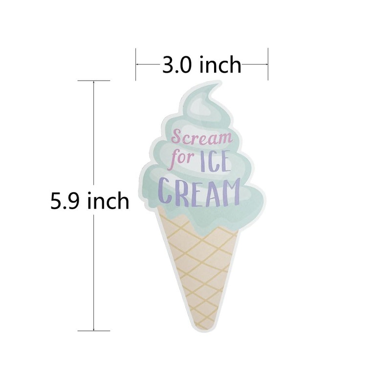 SNFHWL Ice Cream Bar Banner, Ice Cream Themed Party Bunting