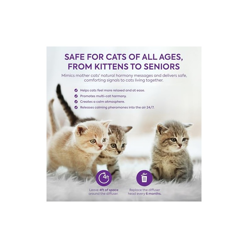 TopSum Cat Calming Pheromone Diffuser: Feline Pheromones Plug in for