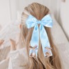 Easter Hair Bows Bunny Hair Clip Blue Silk Bow Hair