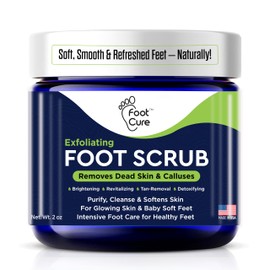 Exfoliating Foot Scrub with Pumice Stone powder - Gentle Moisturizing Foot Scrub for Dry Skin - Cracked Heel Repair for Smooth, Soft Feet - Pedicure Foot Spa 1 Pack