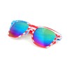 SHADERZ American America USA Flag Sunglasses Patriotic Clear Frame Classic
