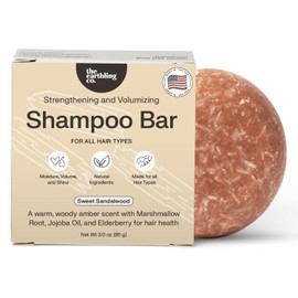 The Earthling Co. Shampoo Bar - Promote Hair Growth, Strengthen & Volumize All Hair Types-Paraben Free formula w/Natural Ingredients for Dry Hair (Sweet Sandalwood, 3 oz)