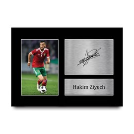 HWC Trading A4 Hakim Ziyech Morocco Gifts Printed Signed Autograph Picture for Football Fans and Supporters