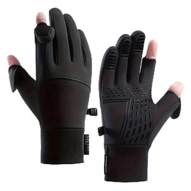 2XK-NOV Fingerless Gloves Fishing Gloves Winter Gloves - Hunting Gloves Men Warm Cycling Gloves Women, Please Measure Your Hand Circumference (L)
