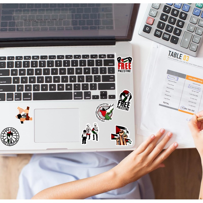 100PCS Free Palestine Stickers, Waterproof Vinyl Stickers for Peace-Lover, Phones,