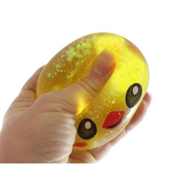 Set of 2 Chick Sugar Ball - Thick Glue/Gel Syrup Molasses Stretch Ball - Ultra Squishy and Moldable Slow Rise Relaxing Sensory Fidget Stress Toy Easter