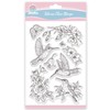 GLOBLELAND Hummingbird Flowers Clear Stamps for Scrapbooking Butterflies Floral Silicone