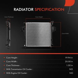 A-Premium Engine Coolant Radiator Compatible with Jeep Liberty 2007 V6 3.7L