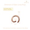 BEADNOVA 8mm Open Jump Rings Rose Gold Jump Rings for