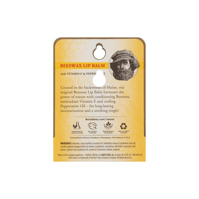 Burt's Bees Tubo de bálsamo labial de cera de abejas