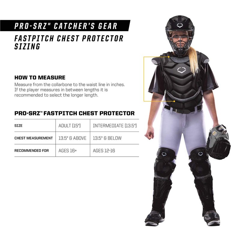 Evoshield Pro-Srz™ Fastpitch Chest Protector - Scarlet, Adult [15"]