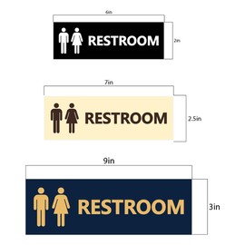 Signs ByLITA Basic - Letrero unisex para baño (azul) - Paquete grande de 2 unidades